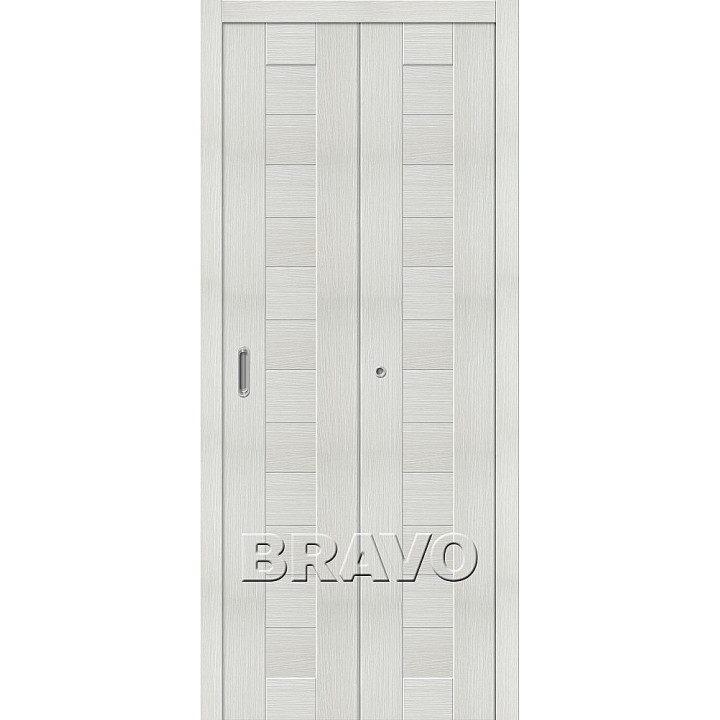 Дверь складная серии Porta X Порта-21 в цвете Bianco Veralinga.
